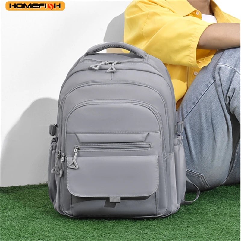 Homefish Multi-Layer Waterproof Stylish Backpack Oxford Large-Capacity Simple Commuter Out-Of-Town