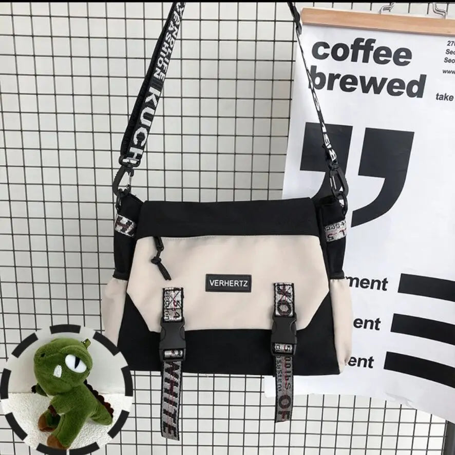 Messenger Bag – Large Capacity Canvas Shoulder Bag for School and Casual Use