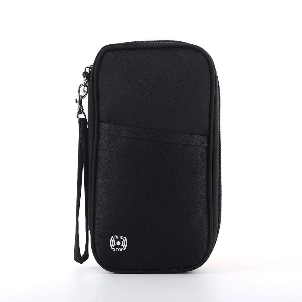 Passport Holder Bag Family Rfid Blocking Wallet Travel Essentials Document Organizer Credit Cards