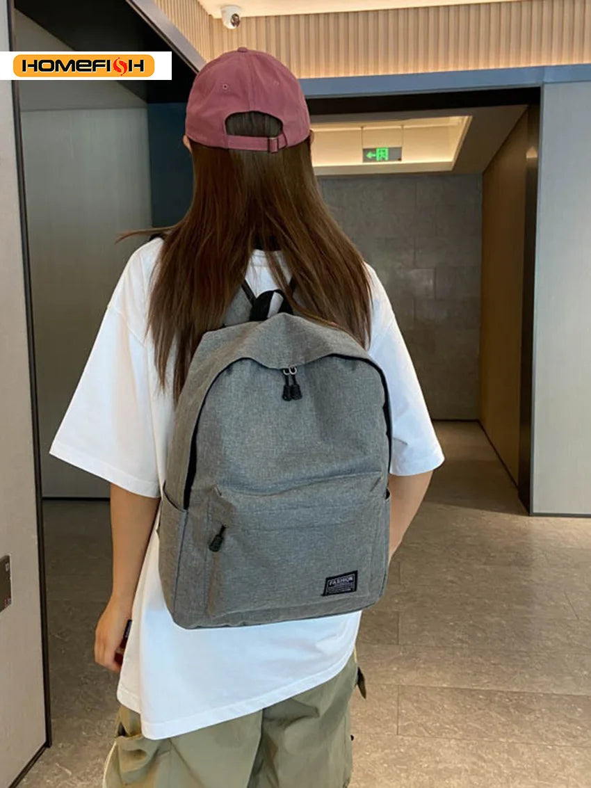Men S Trendy Minimalist Backpack Versatile Large Capacity School Student Computer Travel Bag