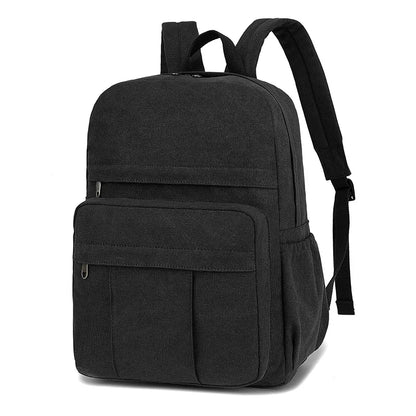 Wear-Resistant Canvas Men S Backpack Large Capacity 15 6-Inch Computer Storage