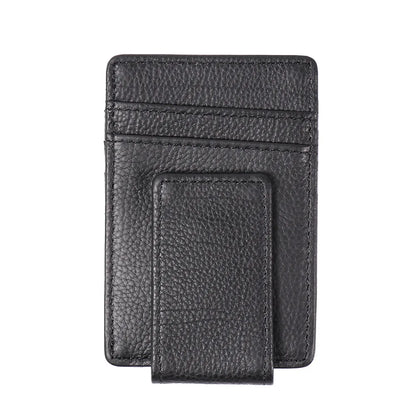 Crazy Horse Cowhide Men S Rfid Card Case Multi-Slot Magnetic Card Holder