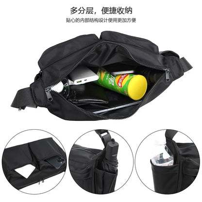 Lightweight Men S Women Crossbody Bag Fashionable Multi-Pocket Workwear Versatile Single-Shoulder