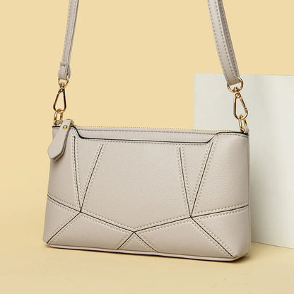 Large-Capacity Single-Shoulder Crossbody Bag Soft Leather Mobile Phone Storage Loose Change Clutch