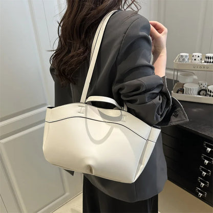 Soft Leather Tote Bag – Women's Single Shoulder Handbag