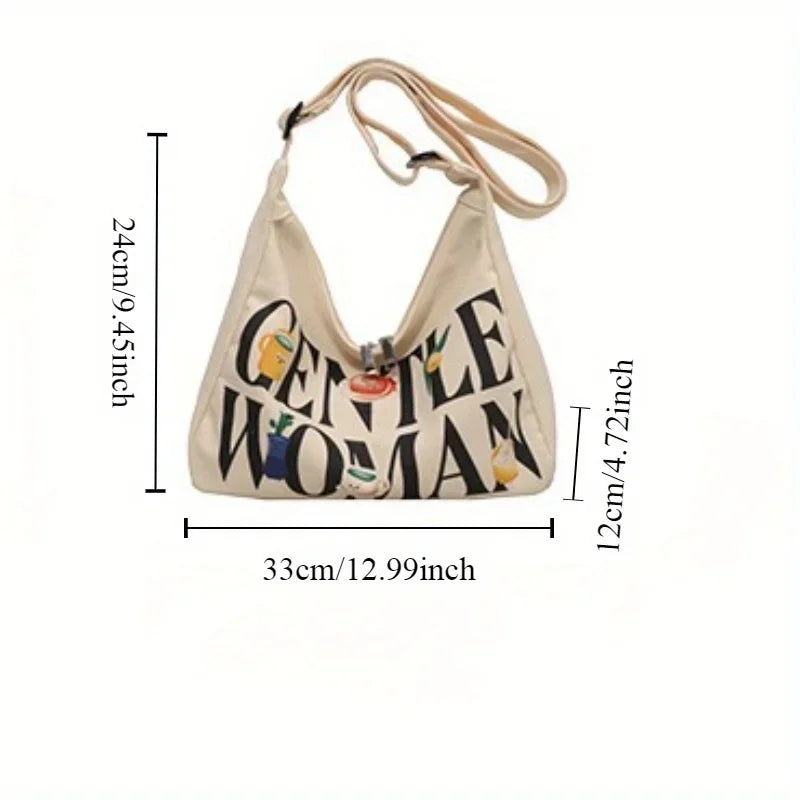 Large Capacity Crossbody Tote Bag with Adjustable Strap