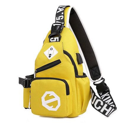 Cross-Body Men S Chest Bag Shoulder Widened Strap Large Capacity Mobile Phone Storage Small Backpack