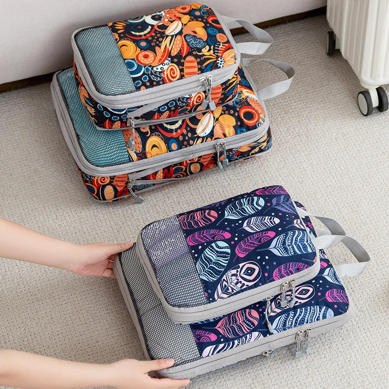 Printing Travel Storage Bag Compression Set Digital Toileting Makeup Clothes Shoes Luggage