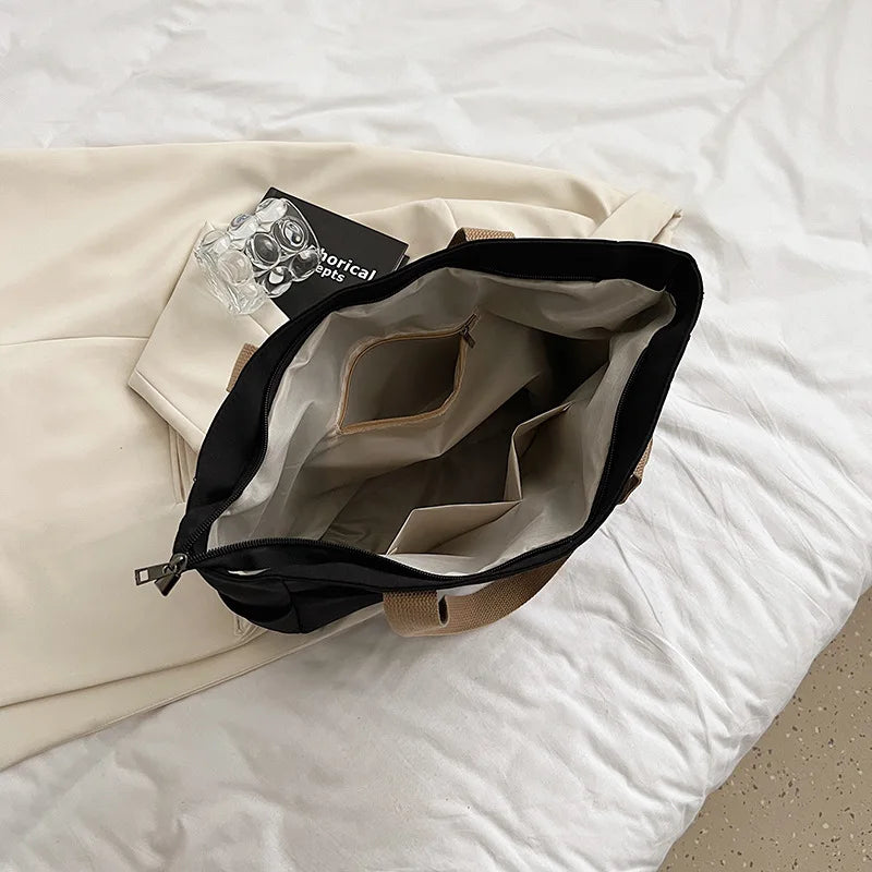 Canvas Tote Bag – Large Capacity Japanese Style Shoulder Bag