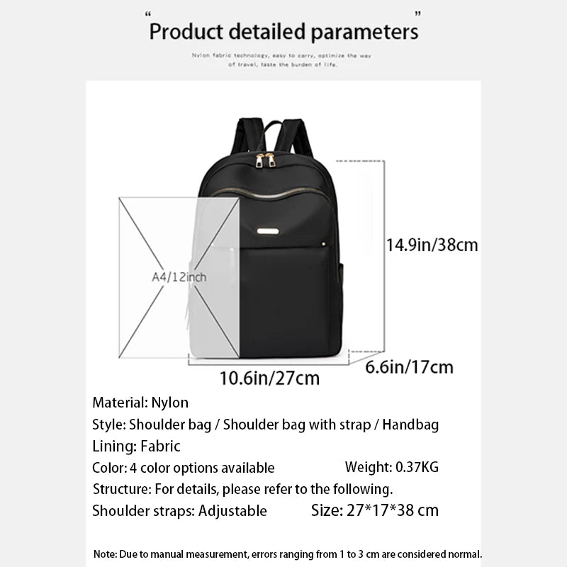 Chic Solid Color Motorbike Backpack Smooth Double Zippers