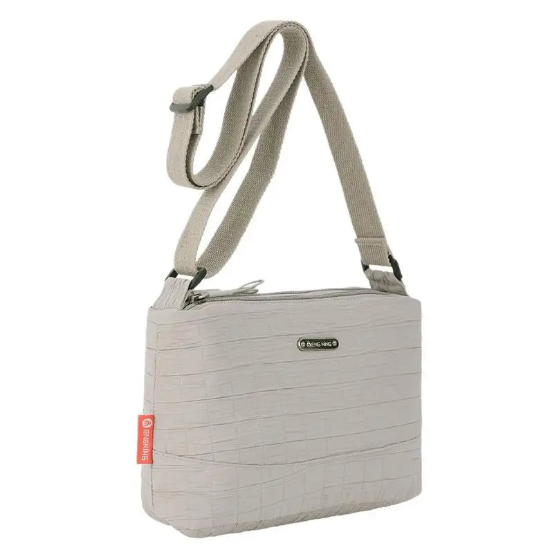 Large capacity ladies casual light travel nylon pleated wear-resistant shoulder crossbody bag