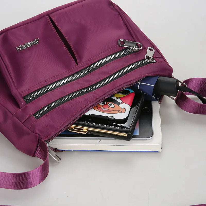 Waterproof Crossbody Bag for Women – Multi-Pocket Oxford Shoulder Bag
