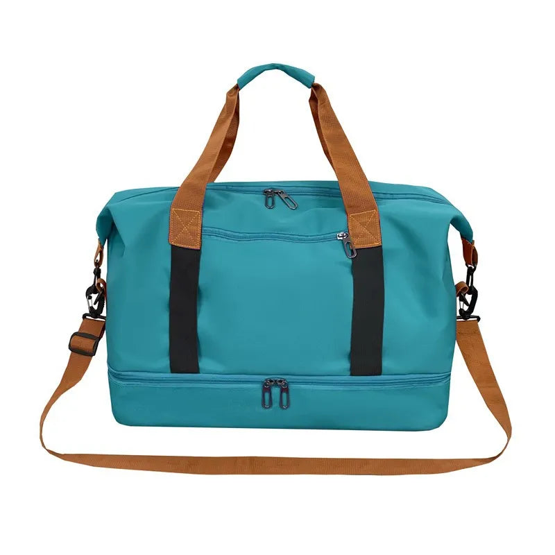 Large Capacity Travel Duffel Bag Shoe Compartment Crossbody Waterproof Weekend Overnight Bag Gym