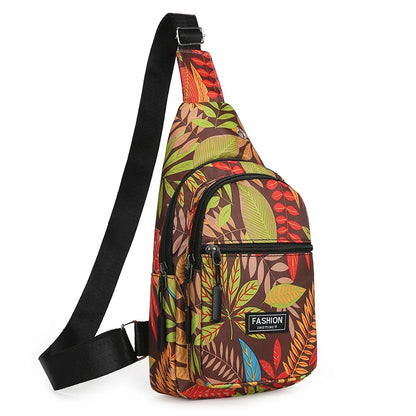 Women's Crossbody Sling Bag – Large Capacity Floral Chest Bag