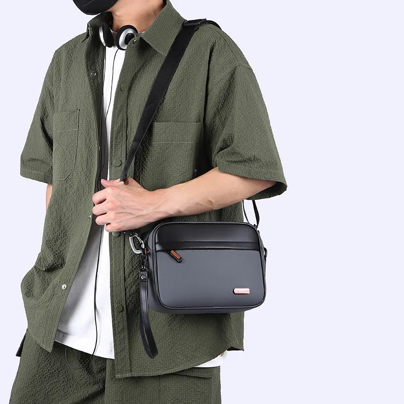 Large Capacity Crossbody Bag Men Spring Simple Casual Business Outdoor Travel Portable Handheld