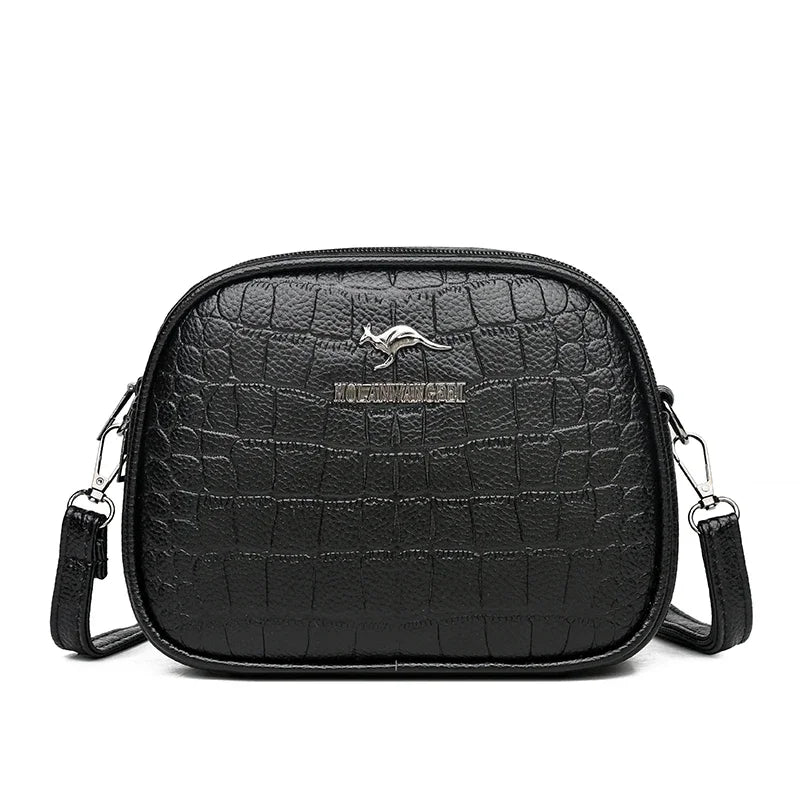 Women's Crossbody Bag – Multi-Pocket PU Leather Shoulder Handbag