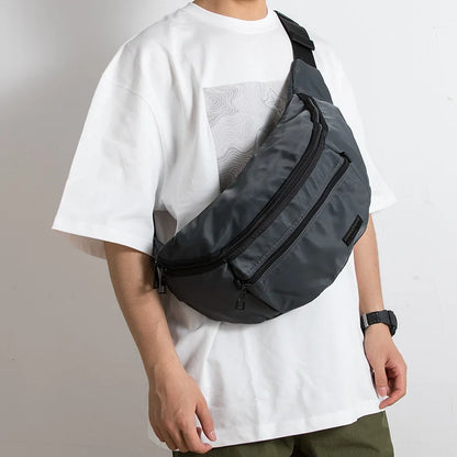 Men S Crossbody Bag Large Capacity Leisure Sports Chest Waterproof Oxford Cloth Riding Outdoor