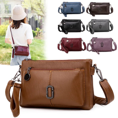 Simple Large-Capacity Shoulder Bag Women S Versatile Soft Leather Small Square Bag - Soft