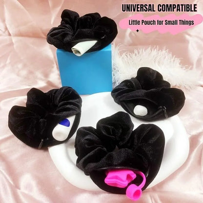 Zipper Scrunchie Coin Purse – Wristband Pouch for Running & Travel