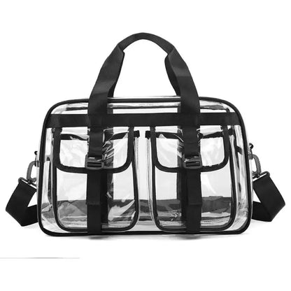 Clear Crossbody Beach Bag – Large Capacity Transparent Jelly Tote