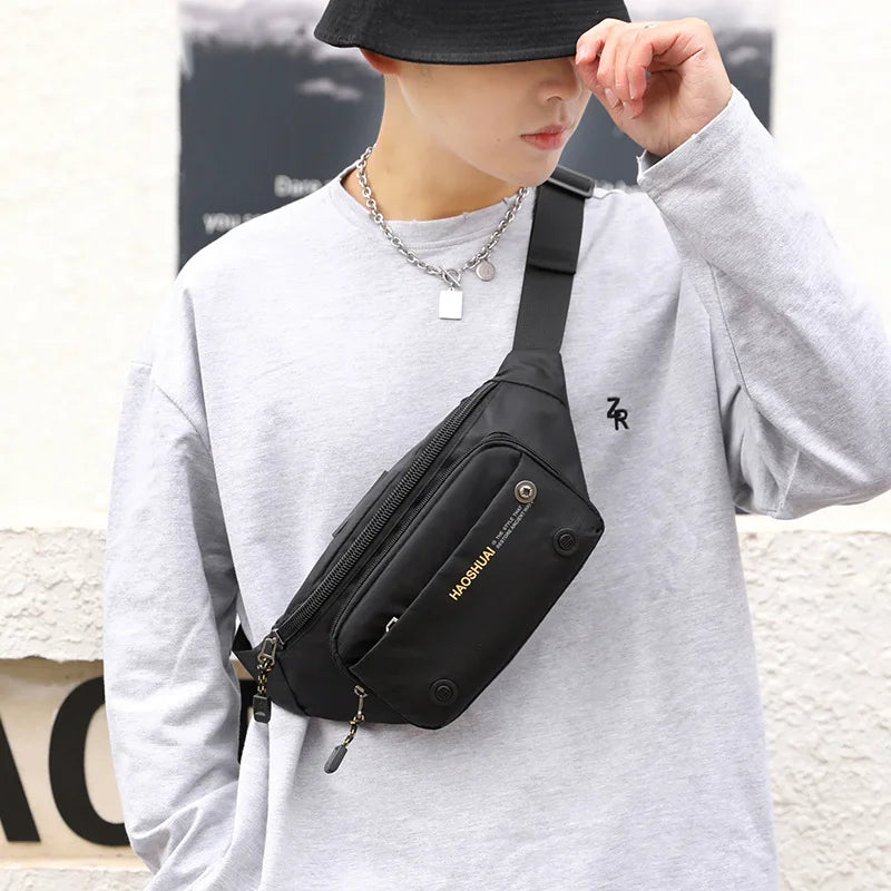 Multifunctional Outdoor Leisure Men S Chest Bag Cross Body Travel Large Capacity Mobile Phone