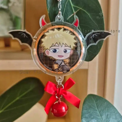 Ita Bag Pin Badge Protector – Angel & Devil Wings with Bell Charm