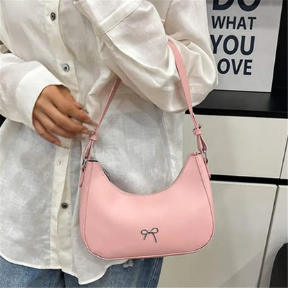 Bow-Detail Crossbody Bag – Women's Minimalist Shoulder Purse