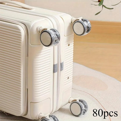 Homefish 50 80pcs Luggage Wheel Covers - Dustproof Suitcase Protectors