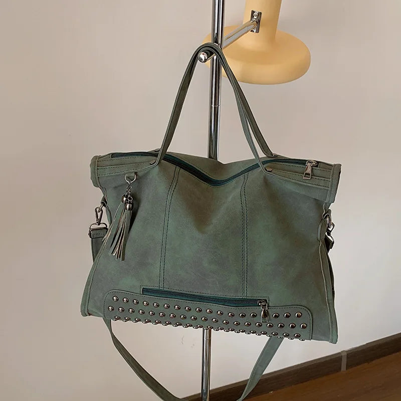 Retro Large Capacity Bag Women Messenger Bags Fashionable Tote Shoulder Purse Handbags