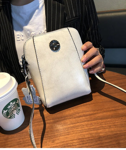 Vertical Square Spliced Commuting Single-Shoulder Bag Women