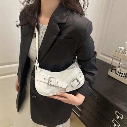 Y2K Vintage PU Leather Crossbody Bag – Women's Mini Shoulder Clutch