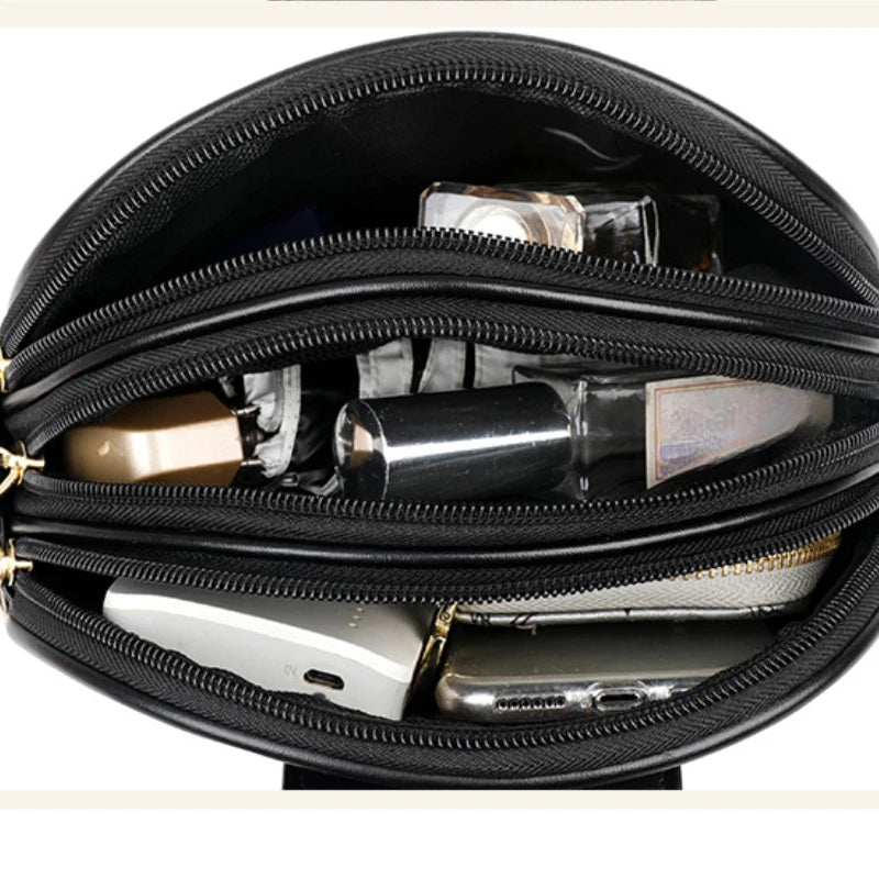 Simple Commuting Small Square Bag Trend All Three-Layer One-Shoulder Lady Cross-Body