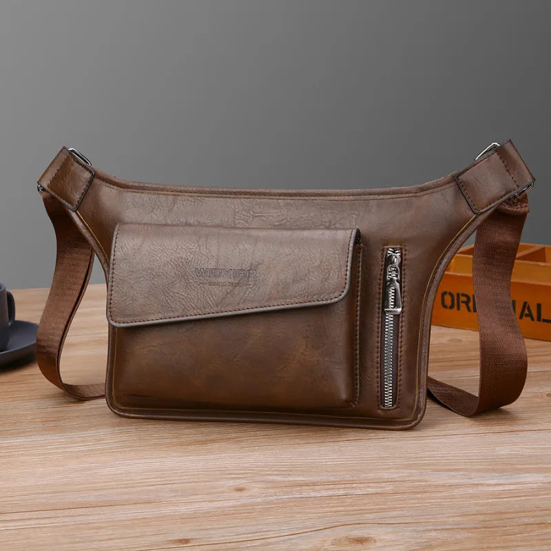 Men S Chest Bag Waterproof Large Capacity Cross-Body Shoulder Mobile Phone Storage Sports Small Body