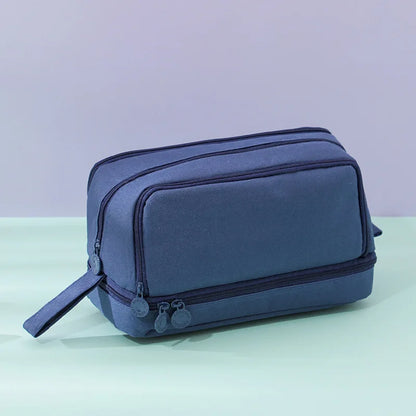 Large Capacity Pencil Case – Multi-Layer Stationery Pouch with Mesh Pockets
