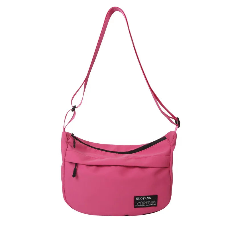 Nylon Messenger Bag – Women's Crossbody Shoulder Bag with Adjustable Strap