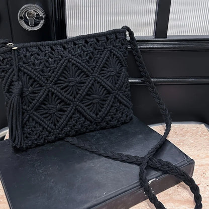 Crochet Shoulder Bag – Boho Macrame Handbag for Women