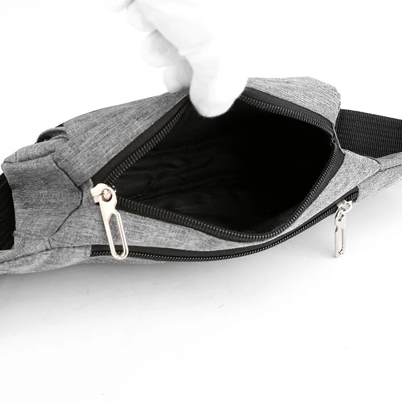Multifunctional Waist Bag Men Waterproof Nylon Cloth Running Mobile Phone Storage Wear - Resistant