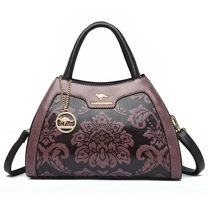 Luxury Embossed Leather Handbag for Women – Crossbody Shoulder Bag