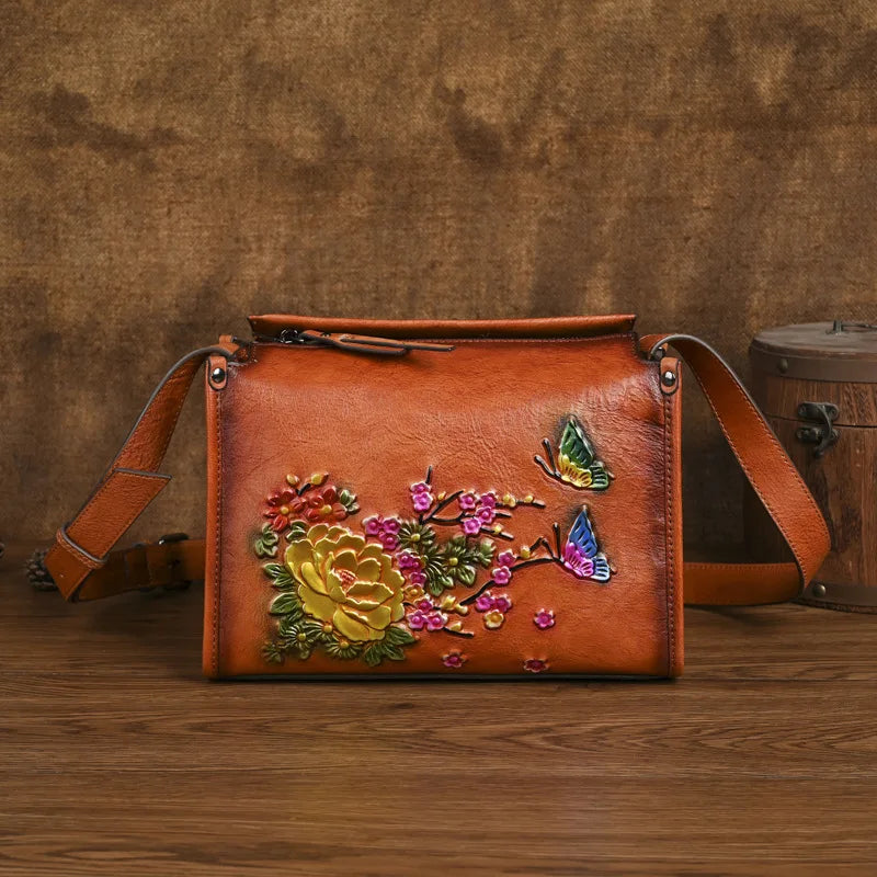 Crossbody Bag Ethnic Style Women Square Chinese-Style Single-Shoulder Bag