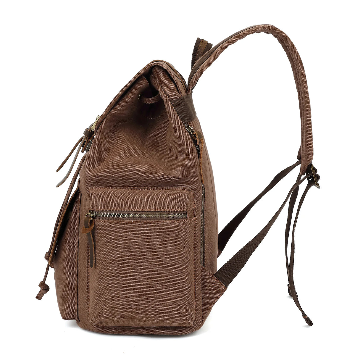Retro Bag Lid Wear-Resistant Canvas Men S Backpack Large Capacity 15 6-Inch Computer-Stored Travel
