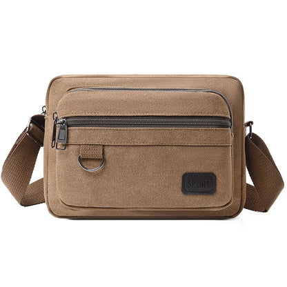 Fashionable Canvas Wear-Resistant Tool Single-Shoulder Crossbody Bag Large-Capacity Casual Men S