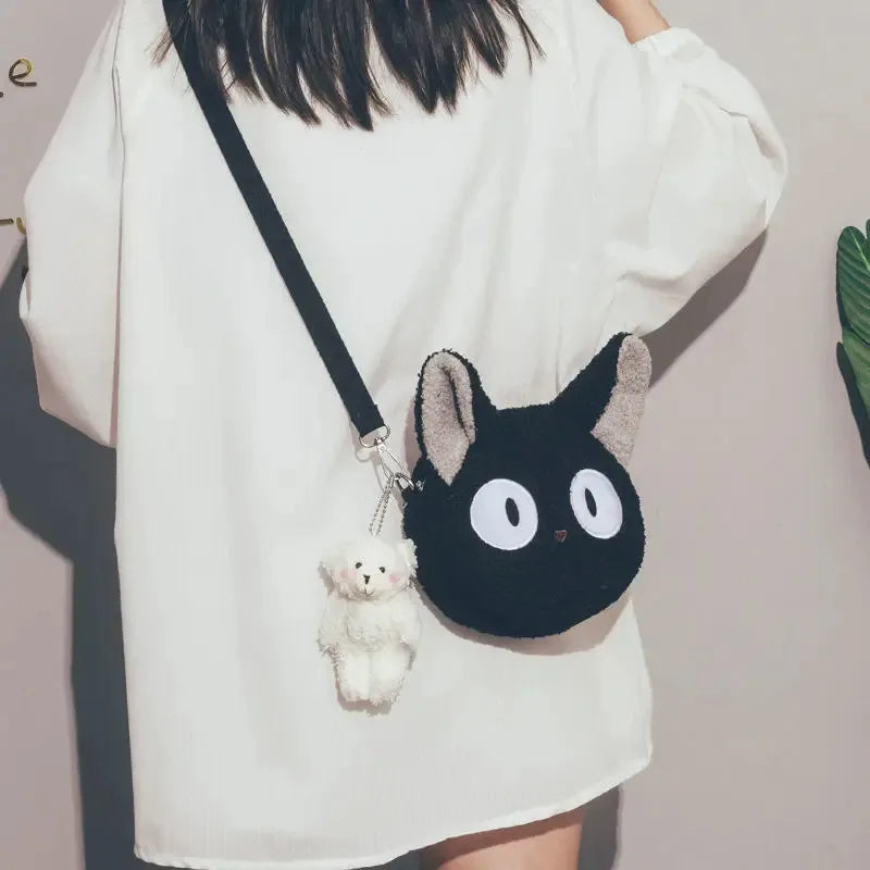 1 Piece Women S Japanese Style Bag Cartoon Plush Shoulder Crossbody Small Mobile Wallet