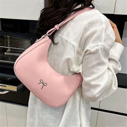 Bow-Detail Crossbody Bag – Women's Minimalist Shoulder Purse