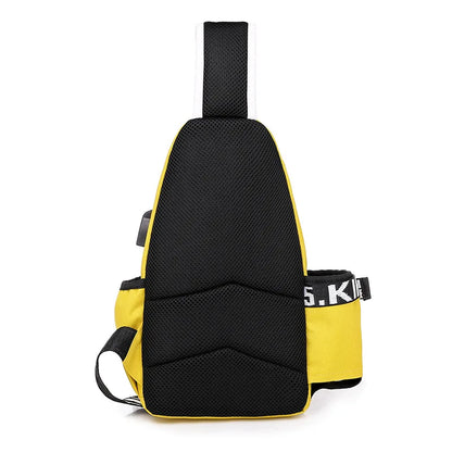 Cross-Body Men S Chest Bag Shoulder Widened Strap Large Capacity Mobile Phone Storage Small Backpack