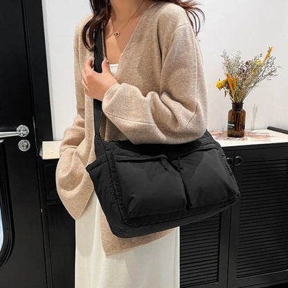 Crossbody Messenger Bag – Large Capacity with Dual Zipper Pockets
