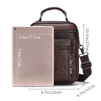 Cowhide Single-Shoulder Retro Genuine Leather Crossbody Bag