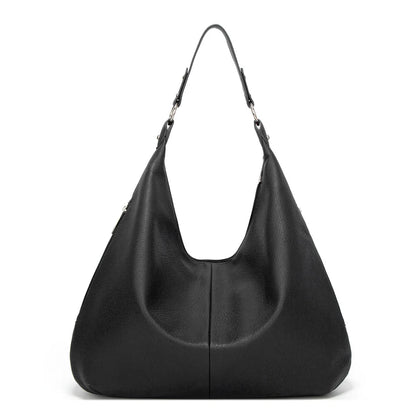 Large Capacity Shoulder Tote Bag – Vintage Faux Leather Women's Hobo Bag