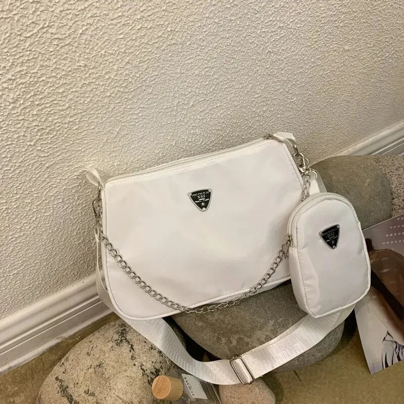 Nylon Crossbody Bag Women Portable Casual Underarm Students Cross Body