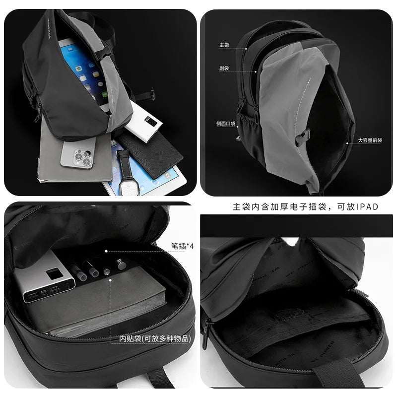 Men S Shoulder Bag Korean Version Large Capacity Chest Safety Reflective Strip Commuting Nylon
