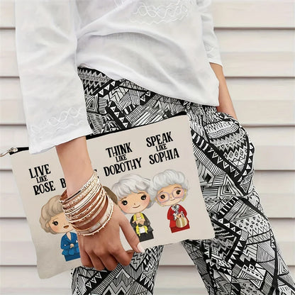 Cute Cartoon Makeup Bag Zipper Clutches Coin Purse Phone Cosmetic Bag Stationery Bag
